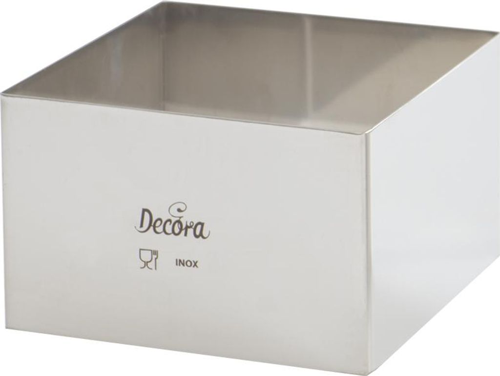 Tortenrand Edelstahl quadratisch 22x22x6cm Produktbild 