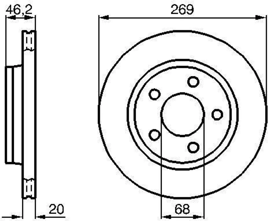 Anti-vibration disque de frein Bosch 0986478316 pour Audi A8 4D