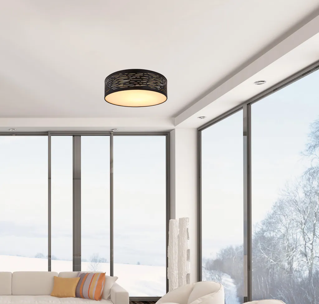 Globo Lighting LED Metallo Nero - Lampada Soffitto Professionale - 2