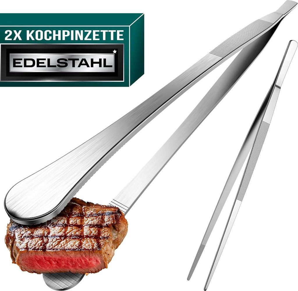Kochpinzetten Set - RVS Küchenpinzetten 30 cm - 2 Stück
