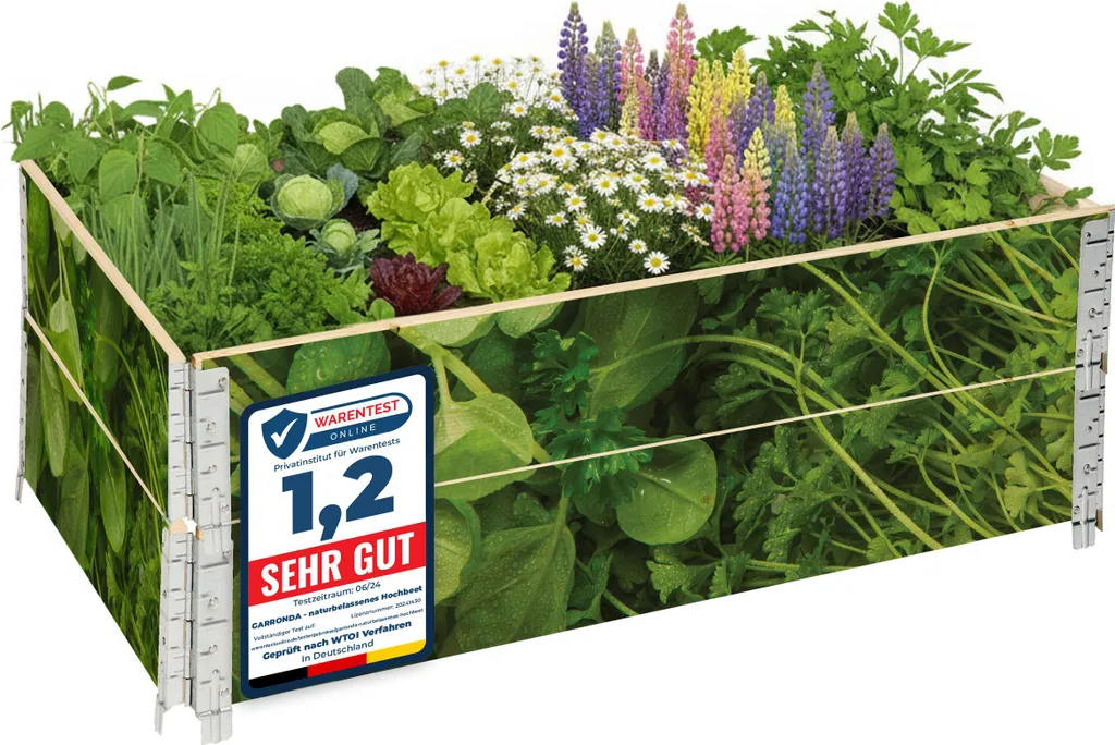 Lot 3 Jardinières Garronda surélevées Bois - Potager Déco Sans Maux de Dos
