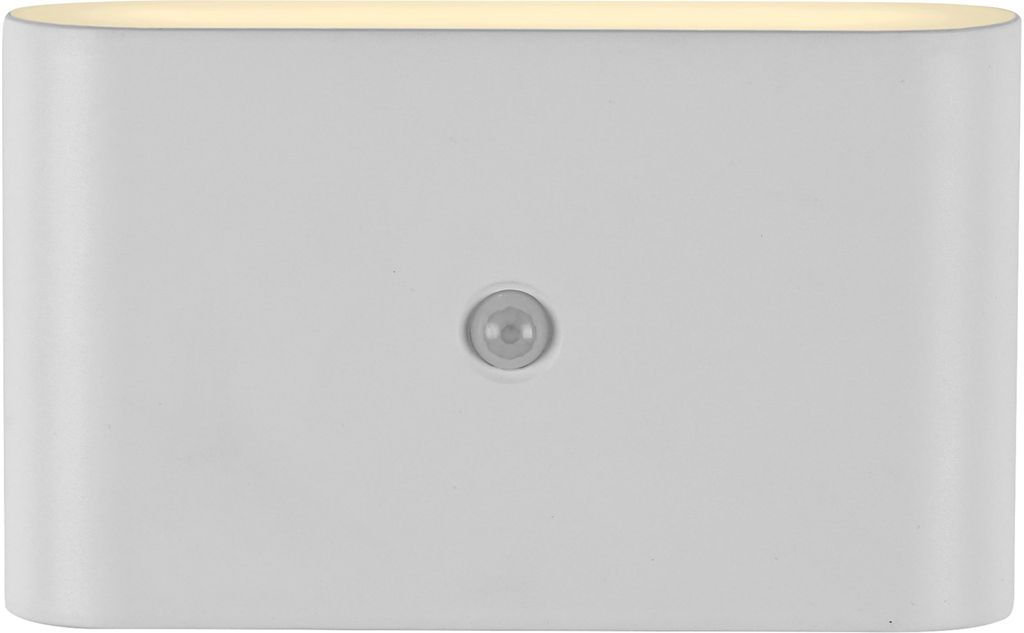 JUST LIGHT LED-Akku-Wandleuchte 19475-16, 3W, 3000K, 300lm, warmweiß, IP44, weiß