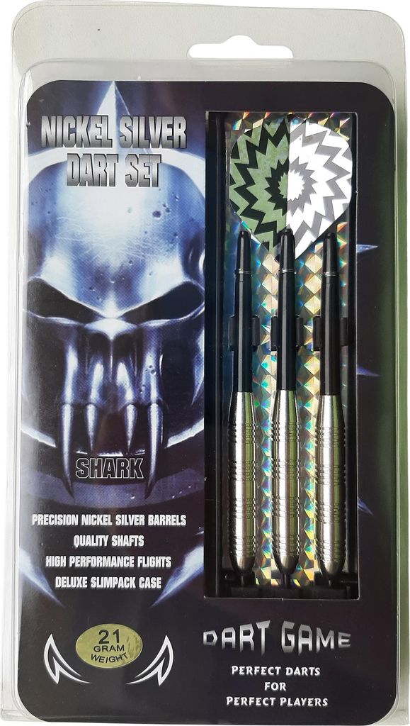 Darts MASTER Shark Nickel-Brass 3 Stück, Stahlspitze 21g