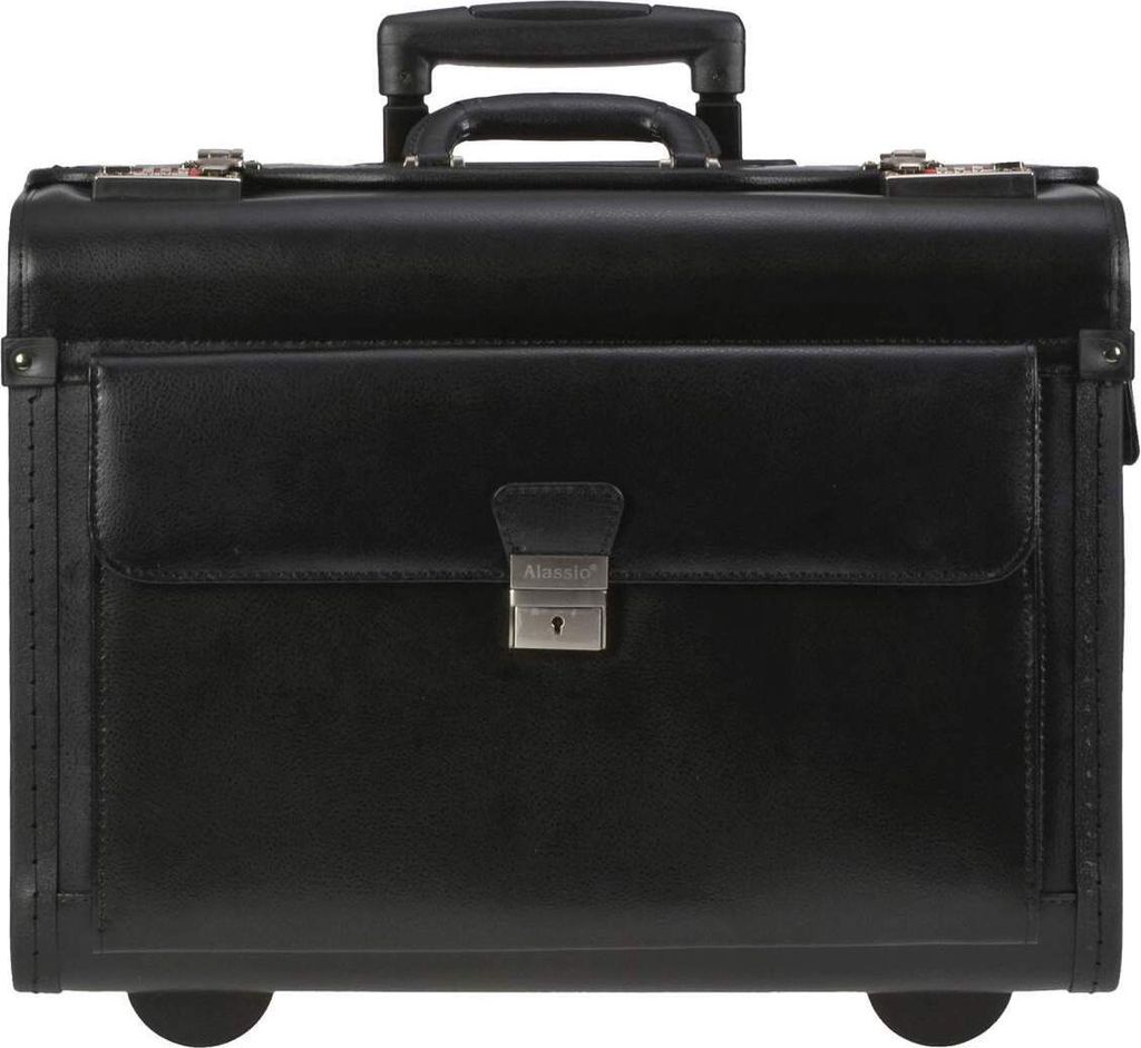 Alassio Pilotenkoffer Leder Trolley Business Aktentasche Produktbild 