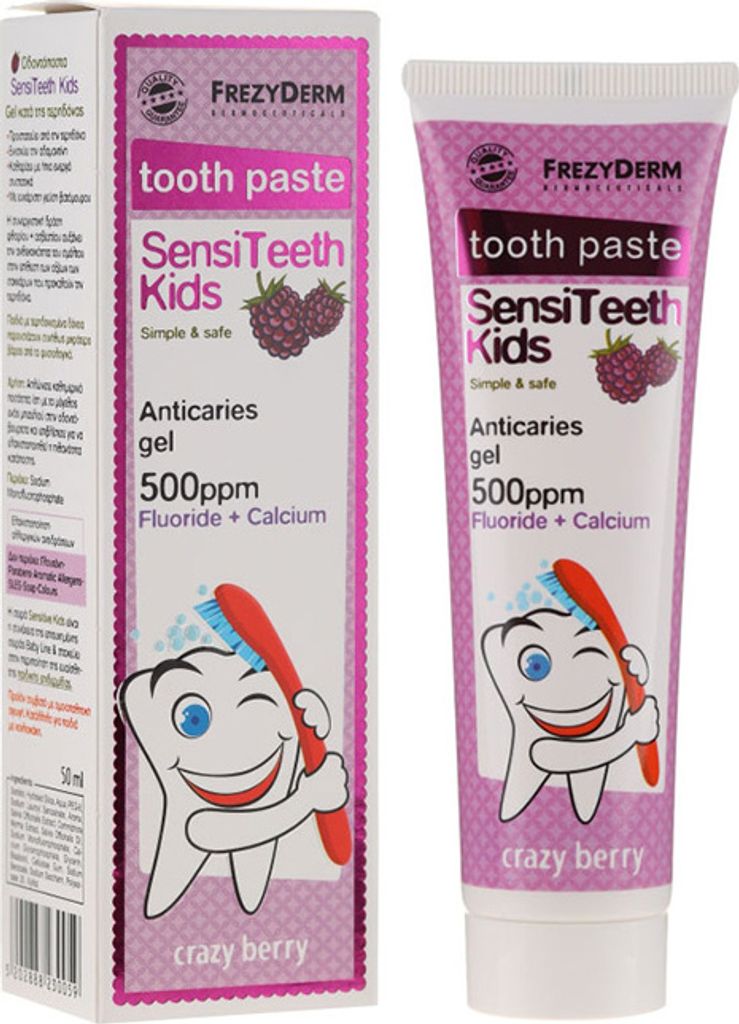 FREZYDERM SensiTeeth Kids Zahnpasta Crazy Berry 500 ppm 50 ml
