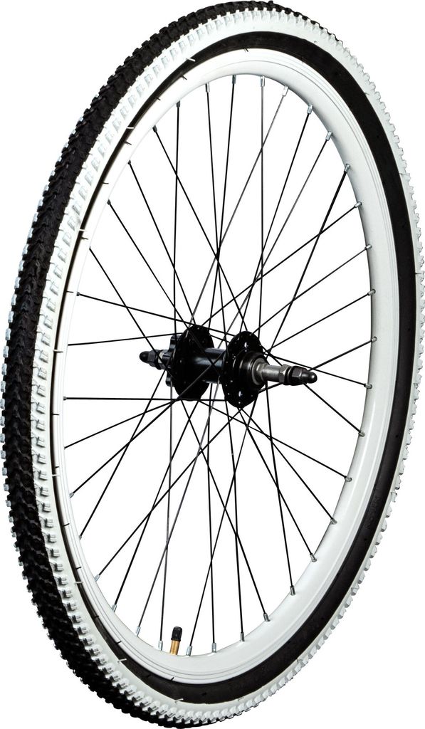 Galano Toxic Laufrad 26 Zoll Komplettrad Mountainbike mit Reifen und Schlauch Hinterrad weiße Felge