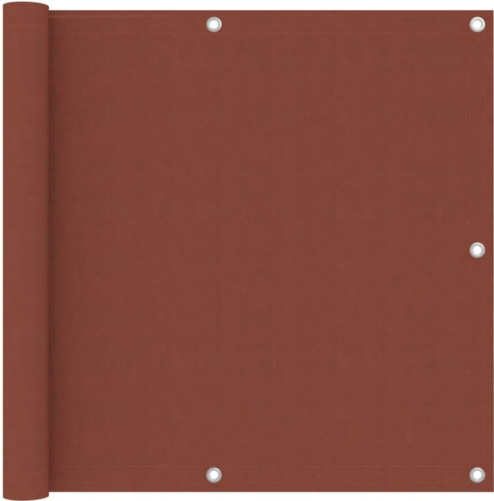 Schermo Protettivo per Balcone 90x500 cm Terracotta Oxford PU