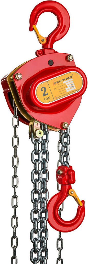 Delta Rot Premium Stirnradkettenzug Tragkraft 2,0t Länge 6,0m