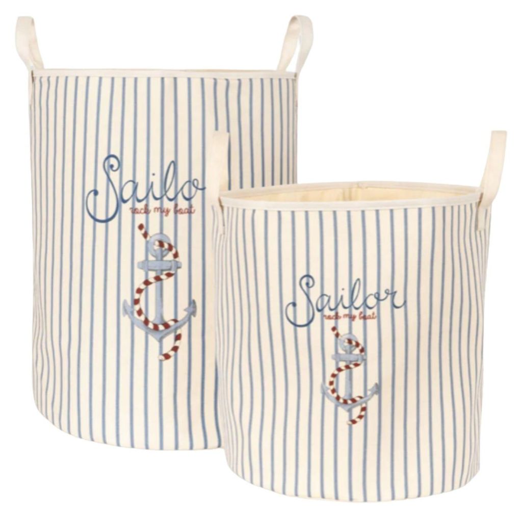 Baumwollkörbe 2er-Set Konges Slojd Sailor Stripe für Produktbild 