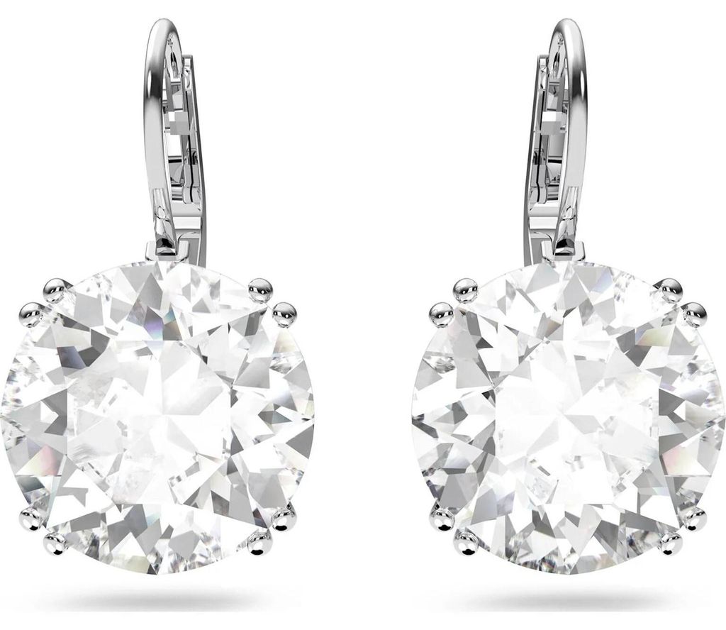 Swarovski Bella V Drop-Ohrhänger in Weiß, Rundschliff, Produktbild 