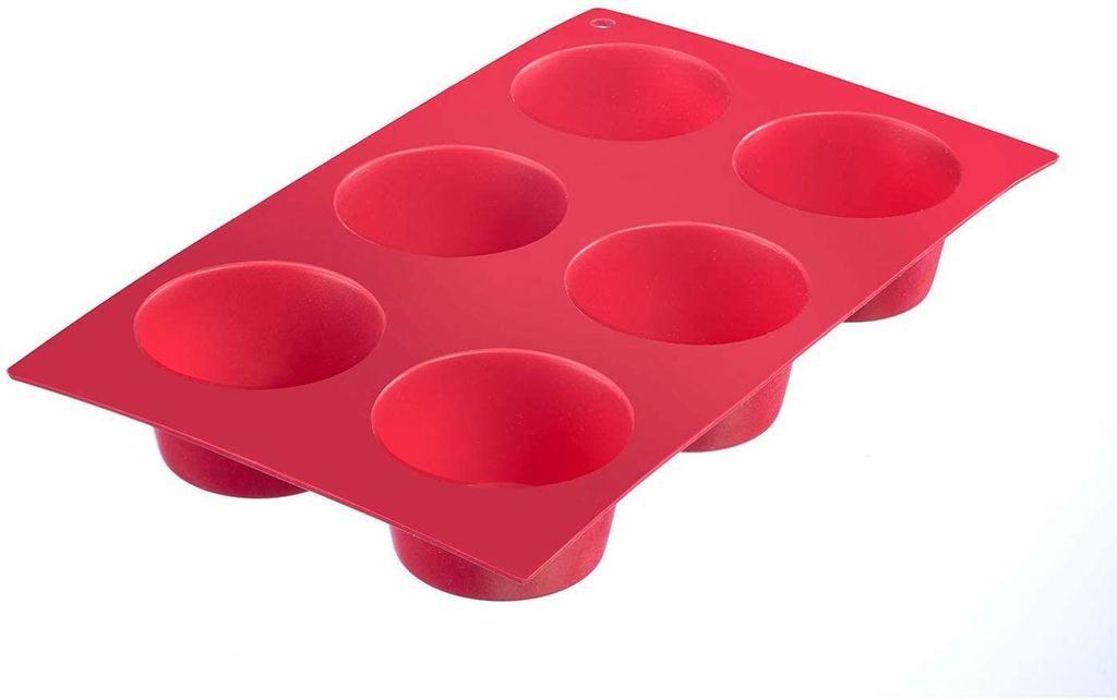 6er Silikon-Muffin-Backform, Rot Produktbild 