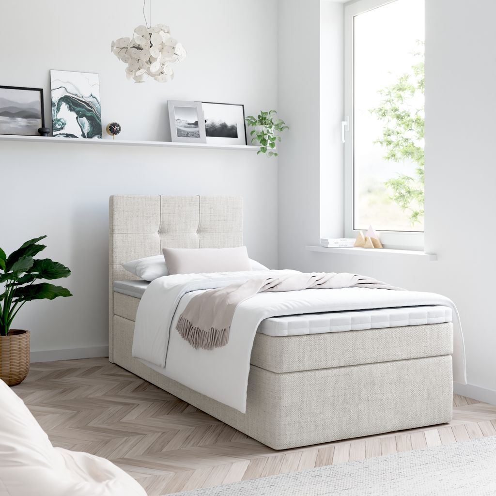 Bett, Boxspringbett MERA MINI mit Bettkästen, Doppelbett, Produktbild 