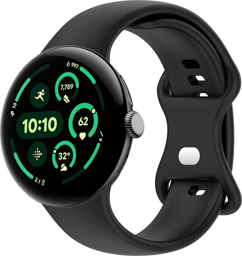 Smartwatch Armband Silikon Google Pixel Watch 4 / 3 45mm Butterfly-Schnalle Band