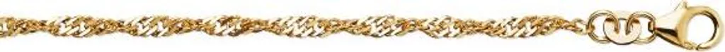 Collier Singapour 2,40 mm Or Jaune 333 - Éclat Durable et Maille Torsadée
