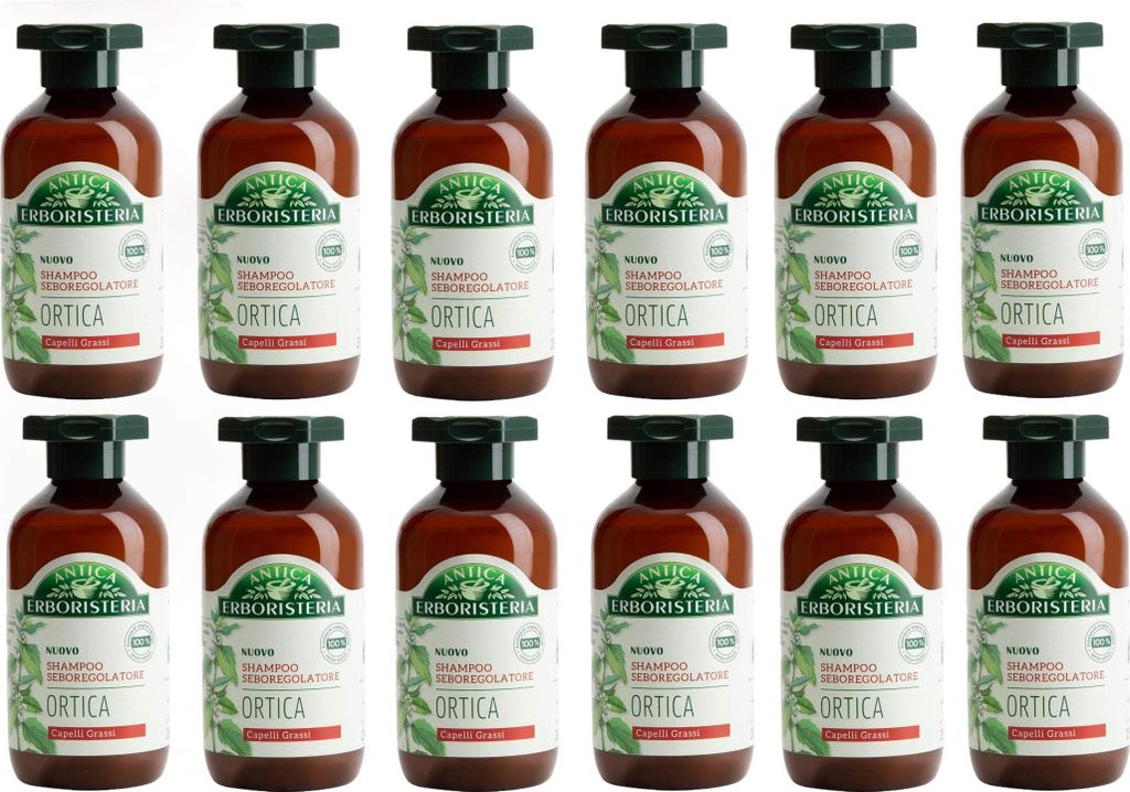 Set 12 AntiCA ERBORISTERIA Shampoo ORTICA 250 Ml. Haarpflegeprodukte