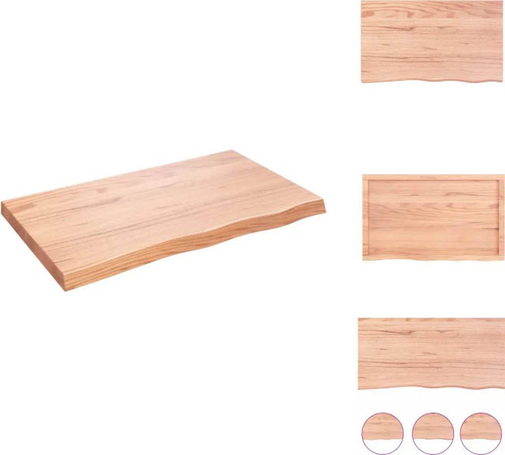 Ripiano Muro Design Rovere 100x60cm | Legno Massiccio vidaXL