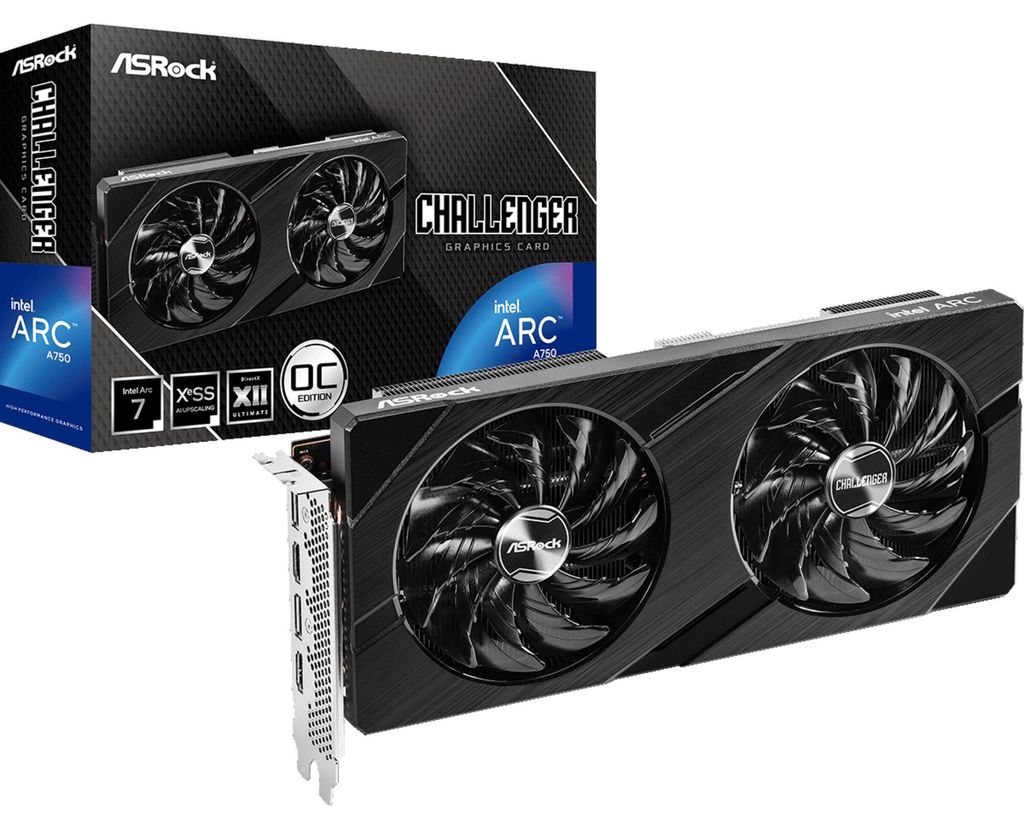ASRock Intel Arc A750 Challenger D 8GB OC, Grafikkarte Produktbild 