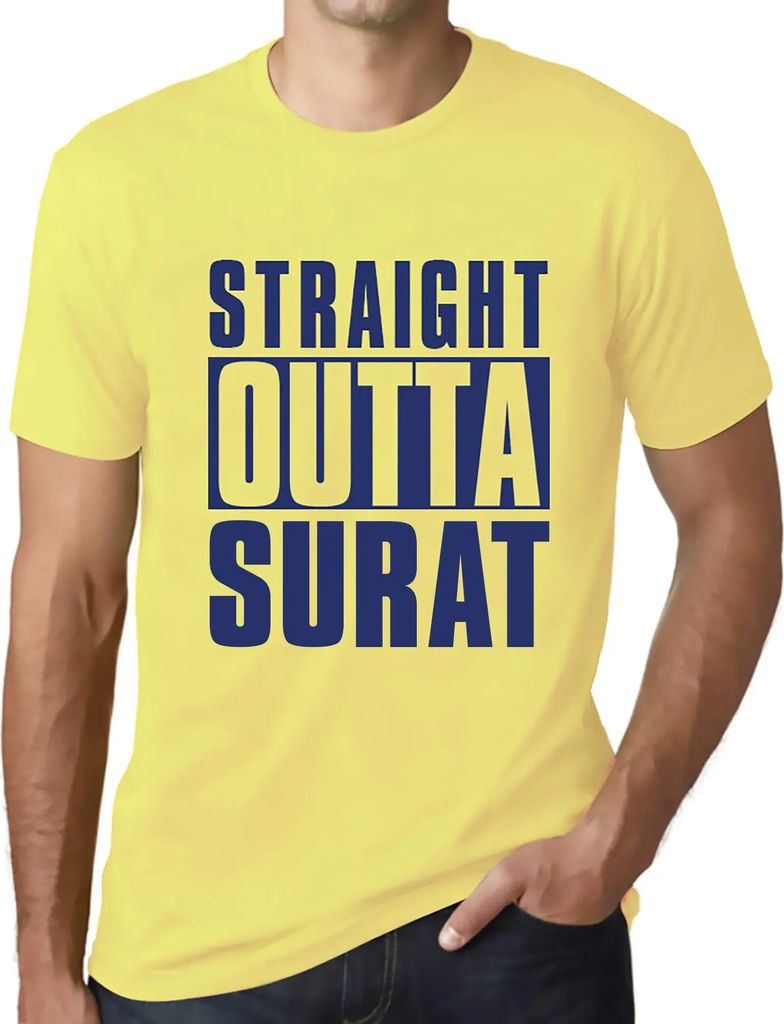 Herren Grafik T-Shirt Direkt aus Surat – Straight Outta Surat – Öko-Verantwortlich Vintage Jahrgang Kurzarm Lustige Druck Geburtstag Geschenk ...