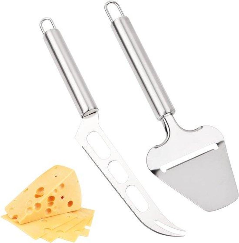 Edelstahl Käsemesser für weichen und harten Käse 2-teilig