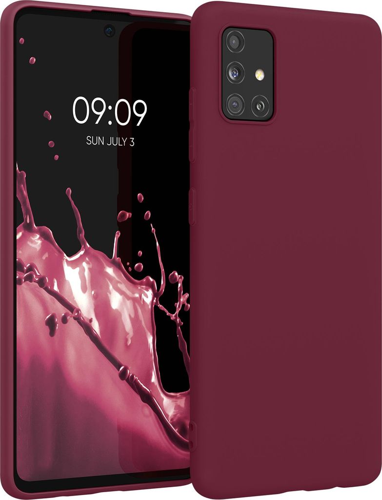 kwmobile Hülle kompatibel mit Samsung Galaxy A51 Hülle - weiches TPU Silikon Case - Cover geeignet für kabelloses Laden - Magenta Lila