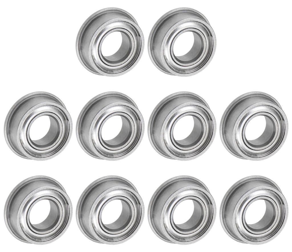 10 Stš¹ck MF84ZZ Flanschkugellager 4x8x3mm Rillenkugellager Doppel Abgeschirmt Chrom Stahl Flansch Lager fš¹r DIY, Werkzeugmaschinen, 3D Drucker