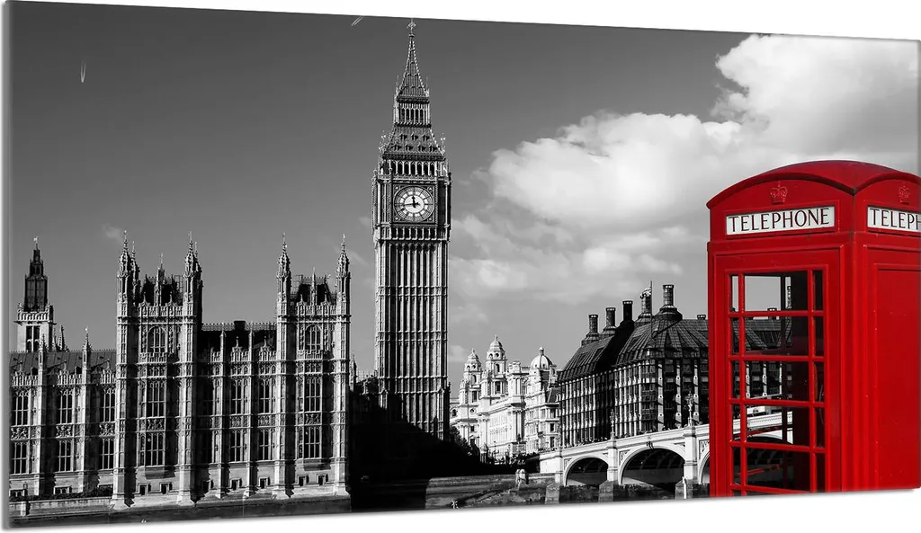 Piastra Copripiano Cottura 90x52 Vetro Temperato London Big Ben Design
