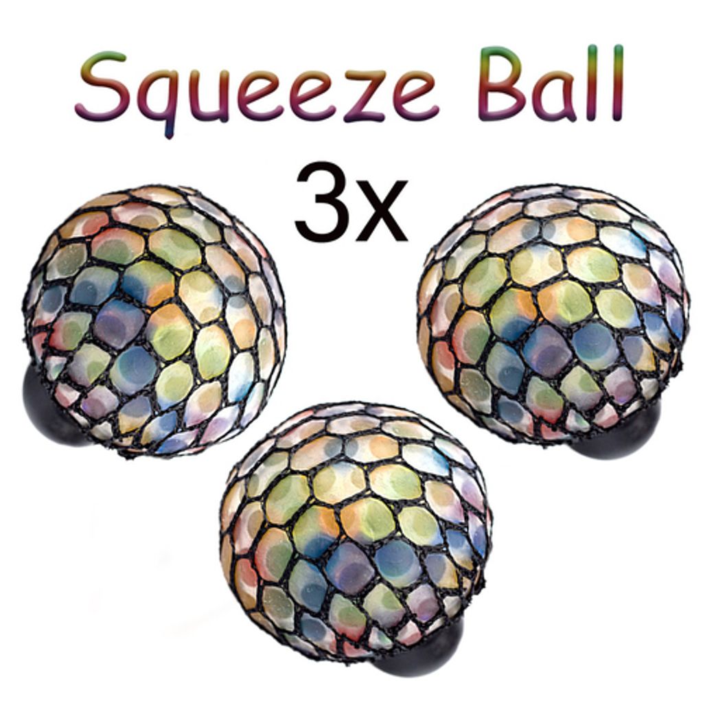 5-10 X Quetschball im Netz Knetball Knautschball Anti Stress Ball Quetschen 
