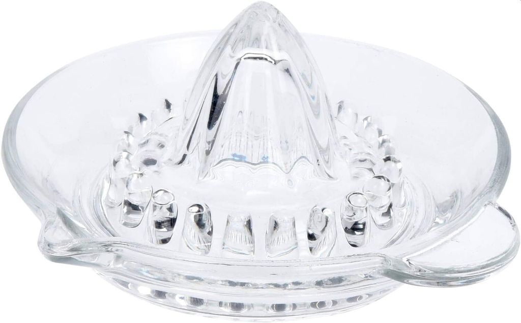 Manuelle Zitronenpresse / Zitruspresse, Glas, 14,5 cm mit Handgriff