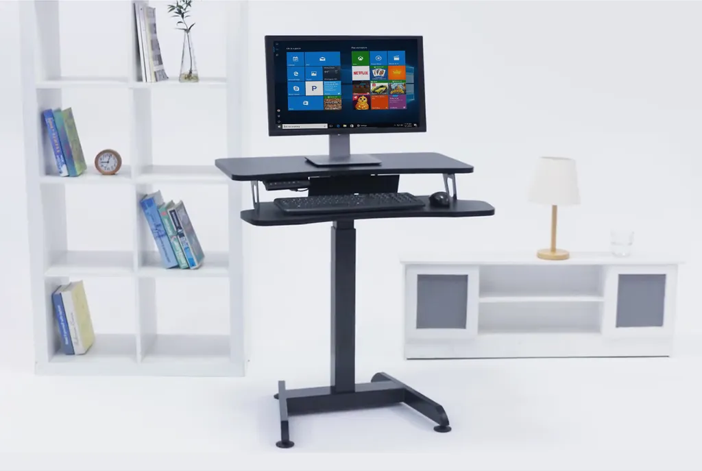 Bureau ergonomique électrique pour télétravail avec rappel de posture actif