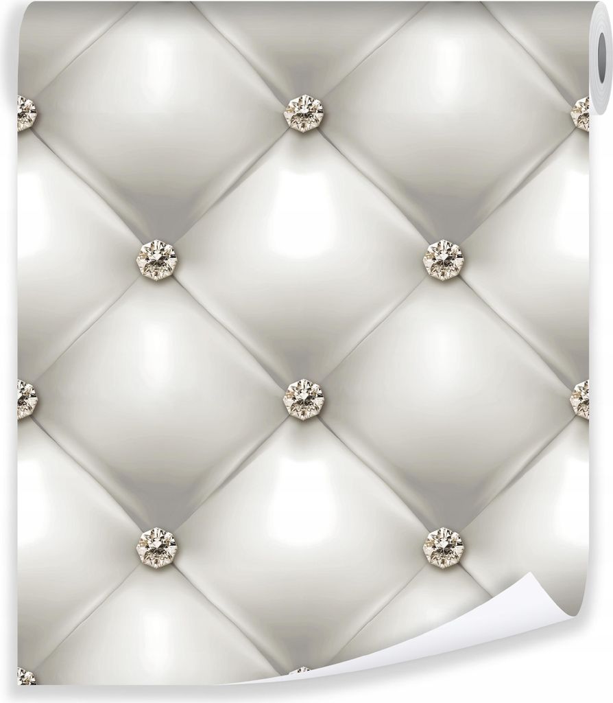 Vliestapete Rolle Lederoptik 3D EFFEKT Modern Diamanten Geometrisch Vlies Tapete - 10m x 50cm inkl. Kleister - Wohnzimmer Schlafzimmer Flur XXL Wan...