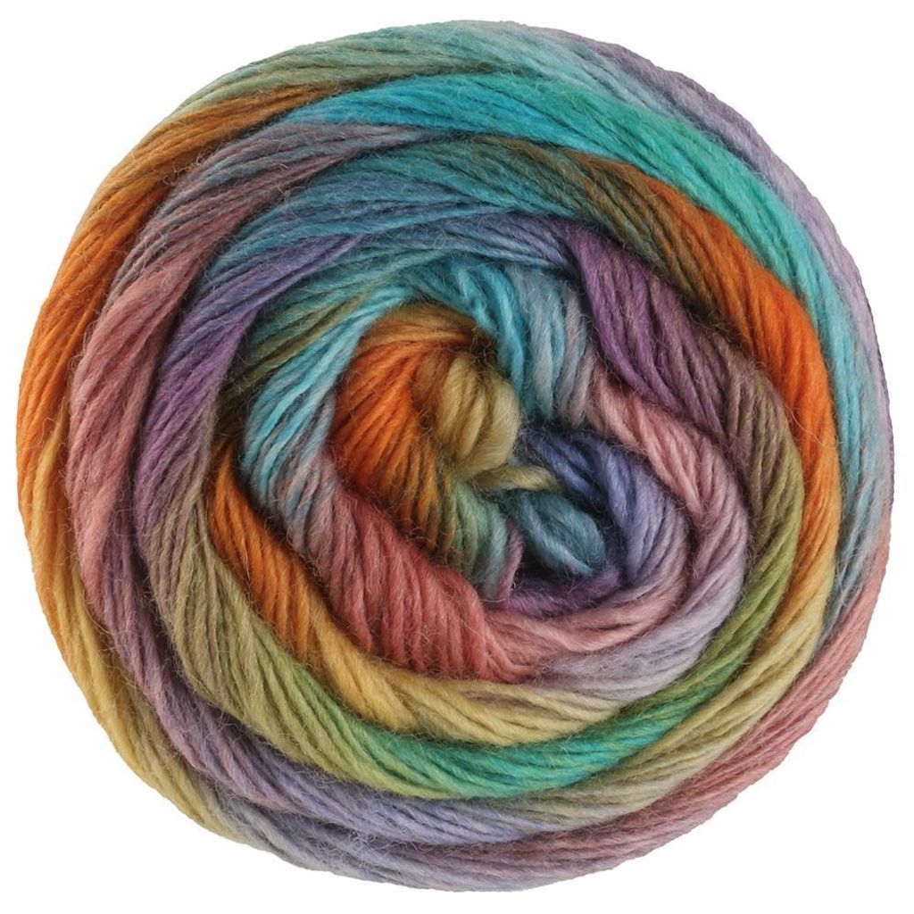 Lana Grossa - Meilenweit 100g Color Mix Multi 8020 olivgrün Produktbild 