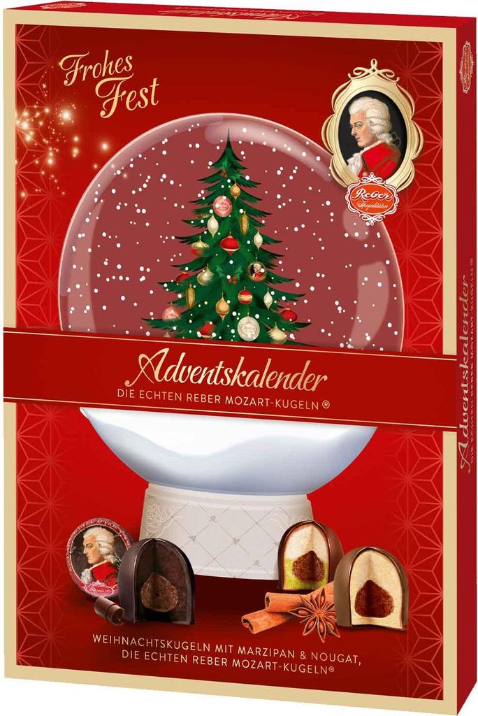 Reber Mozart Adventskalender mit echten Mozartkugeln, Produktbild 