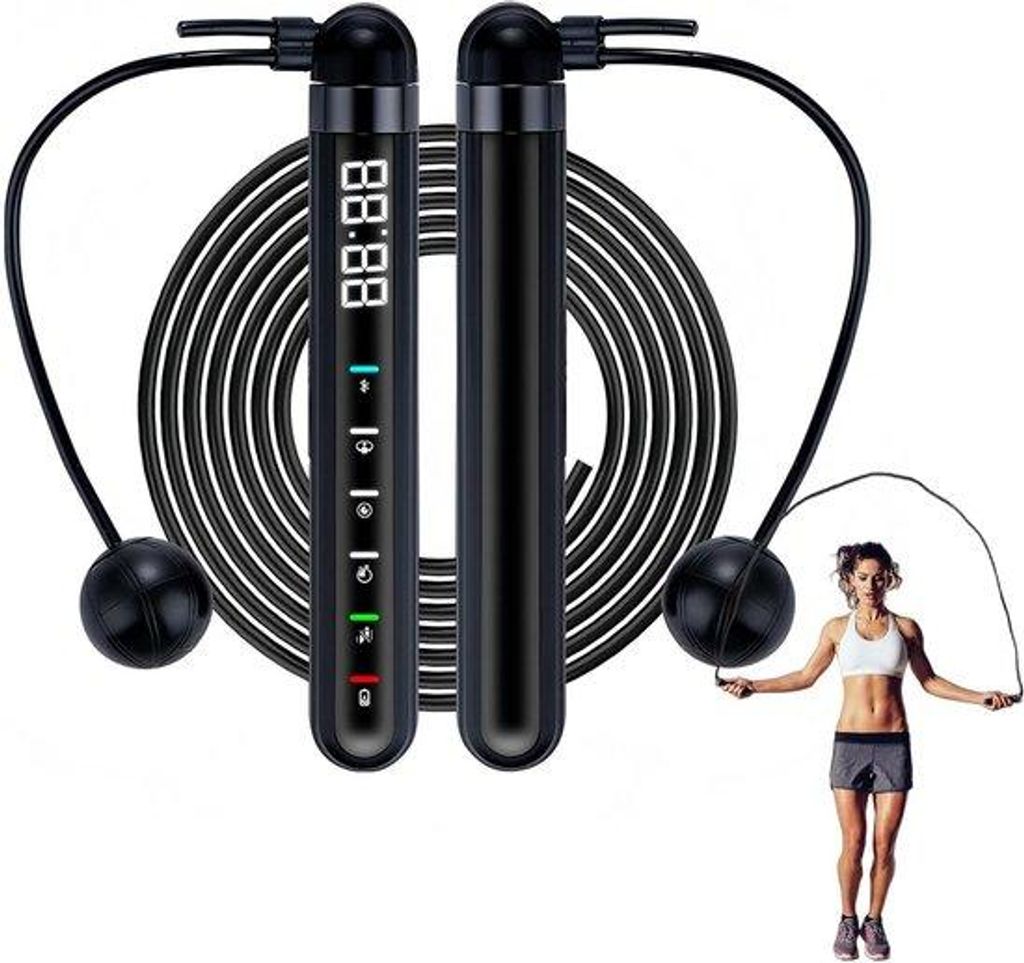 Sprungseil mit Digitalanzeige, verstellbar, ideal für Fitness-Training