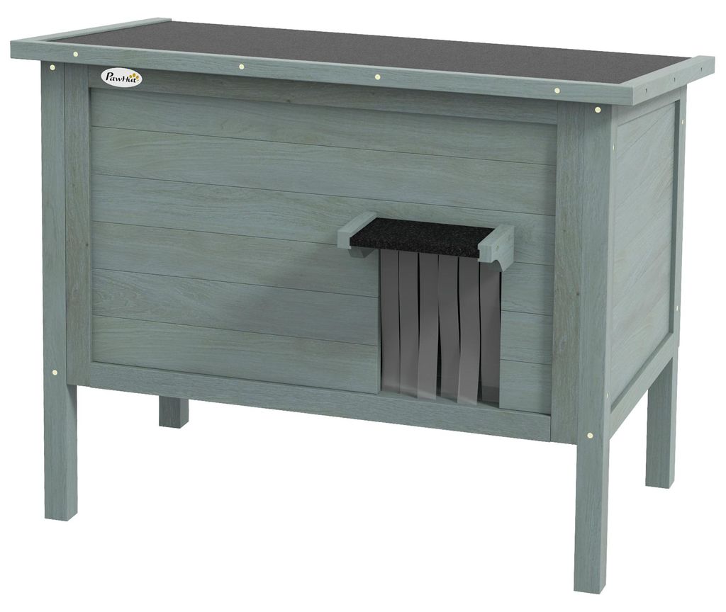PawHut kattenhuis van hout, kattenhol, geïsoleerde Productafbeelding 