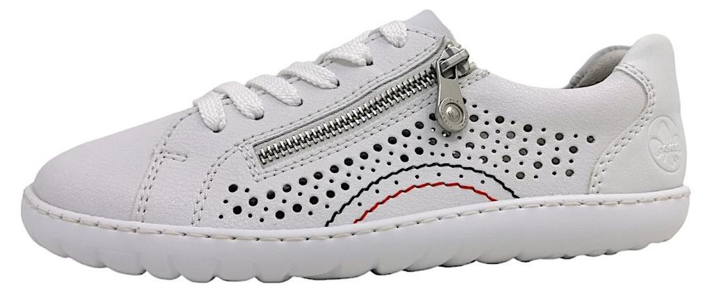 Rieker Rock/Alabama Damenschuhe Schnürschuhe Weiß Freizeit Productafbeelding 