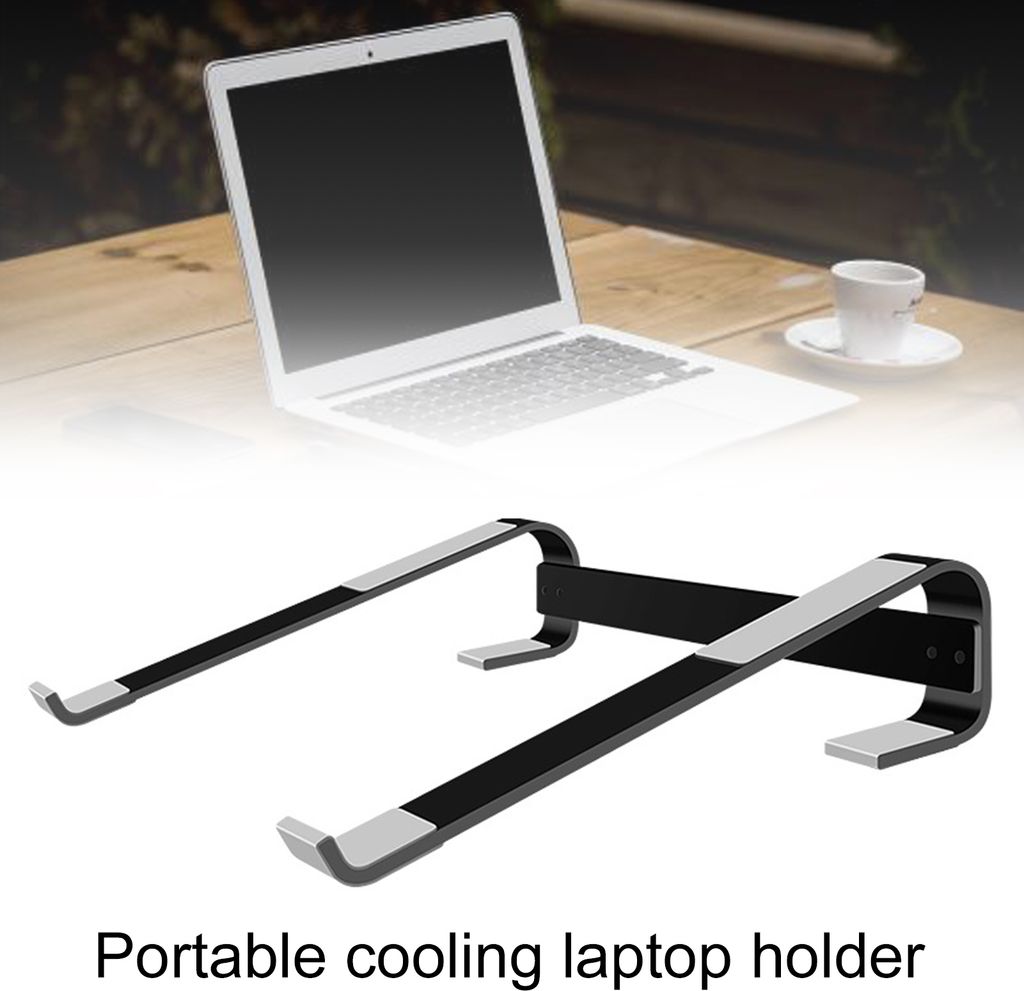 Laptophalter gute Härte Austauschbar faltbarer Laptop -Strahlungsständer für Notebook -Computer-Schwarz