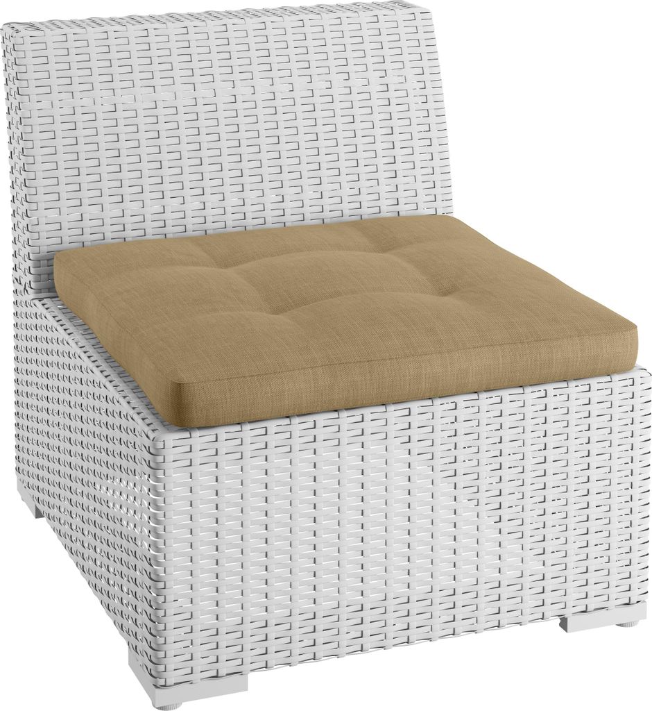 sunnypillow Gartenkissen Sitzkissen für Rattanmöbel 40x40x10 cm Braun