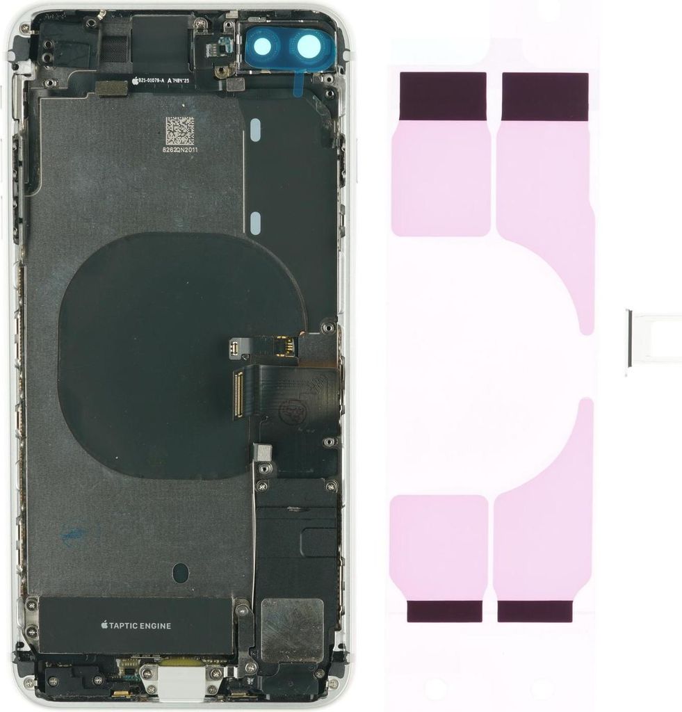 iPhone 8 Plus EU Pulled Gehäuse Back Cover + Teile, Silber