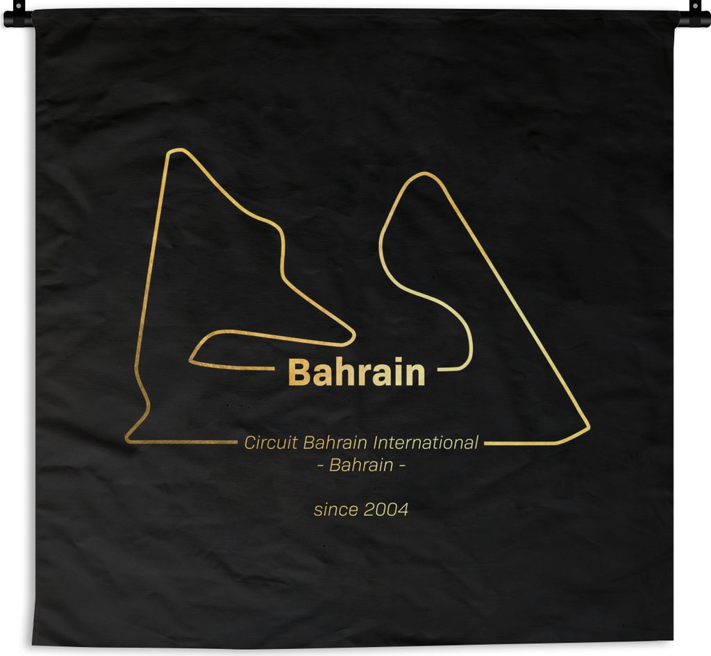 MuchoWow Wandteppich Wandbehang Bahrain - Formel 1 - Rennstrecke 90x90 cm Tapisserie Dekoration Wandtuch - Wandaufhänger