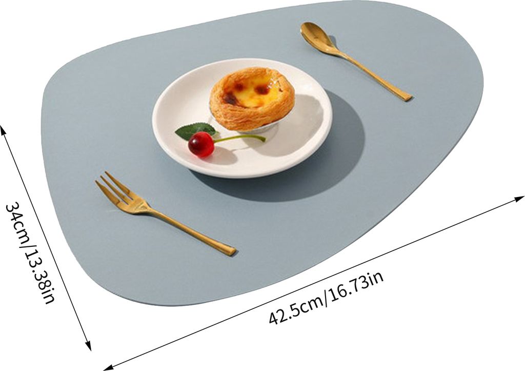 4Stück Tischsets,Abwaschbar Rund Doppelseitigen rutschfest Produktbild 4