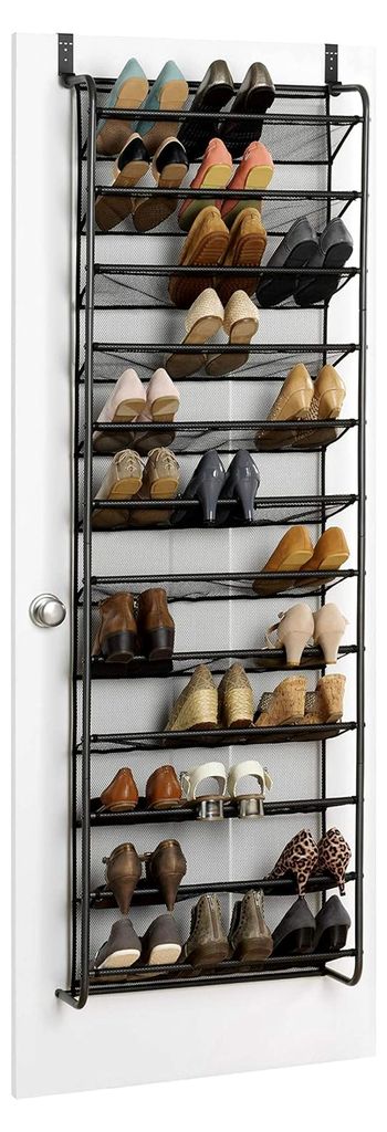 Schuh-Organizer für die Tür, 36 Paar, Gunmetal Grau