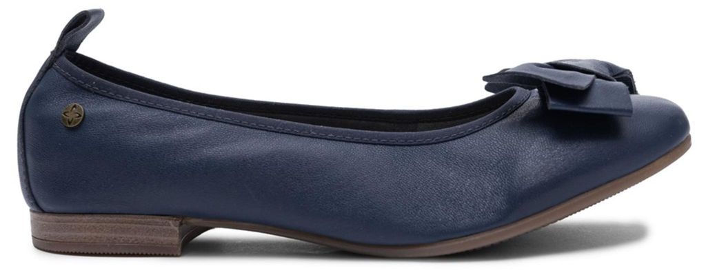 Damen Ballerinas aus Naturleder in Marineblau, ganzjährig, Modell P680217000