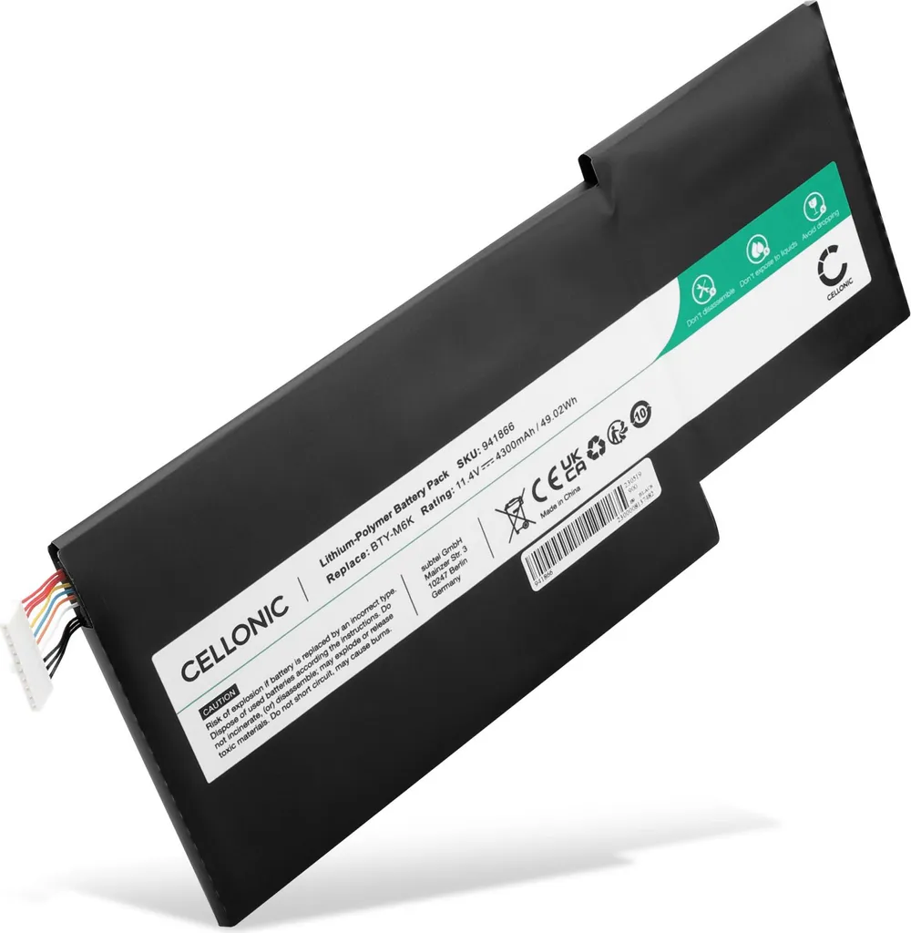 Batteria Gaming MSI GF63 Thin | Potenza CELLONIC 4300mAh BTY-M6K