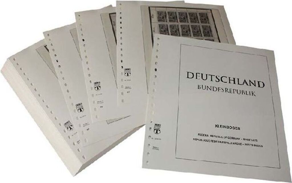 Lindner-T Vordruckblätter T120bK/89 Deutschland Kleinbogen (Zehnerbogen) - Jahrgang 1989 bis 1991