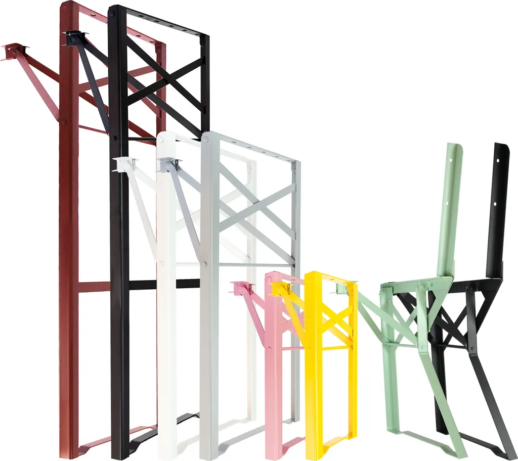 Natural Goods Berlin telaio per mobili BIERZELT, set per tenda da birra fai da te, telaio per tavolo pieghevole, telaio per panca, set per tendone, acciaio inox, H100,5 x L43cm - tavolo da bar, verde pastello, 2 pezzi - 9