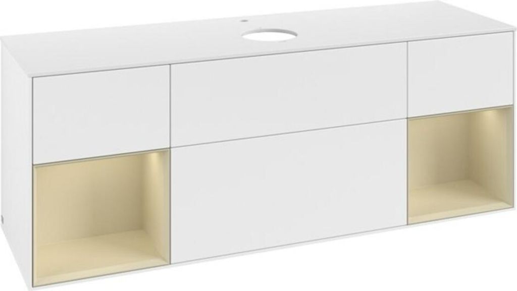 V&B Waschtischunterschrank Finion 160cm, Pl w m, Rg si Gr m Lac, wh. m Lac