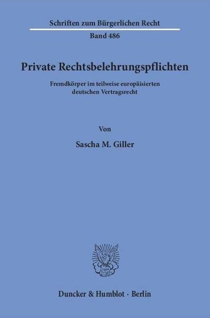 Private Rechtsbelehrungspflichten