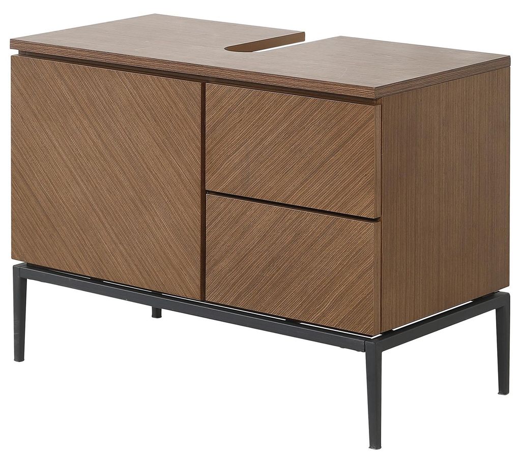 home24 Waschbeckenunterschrank - Holzwerkstoff / Metall Produktbild 