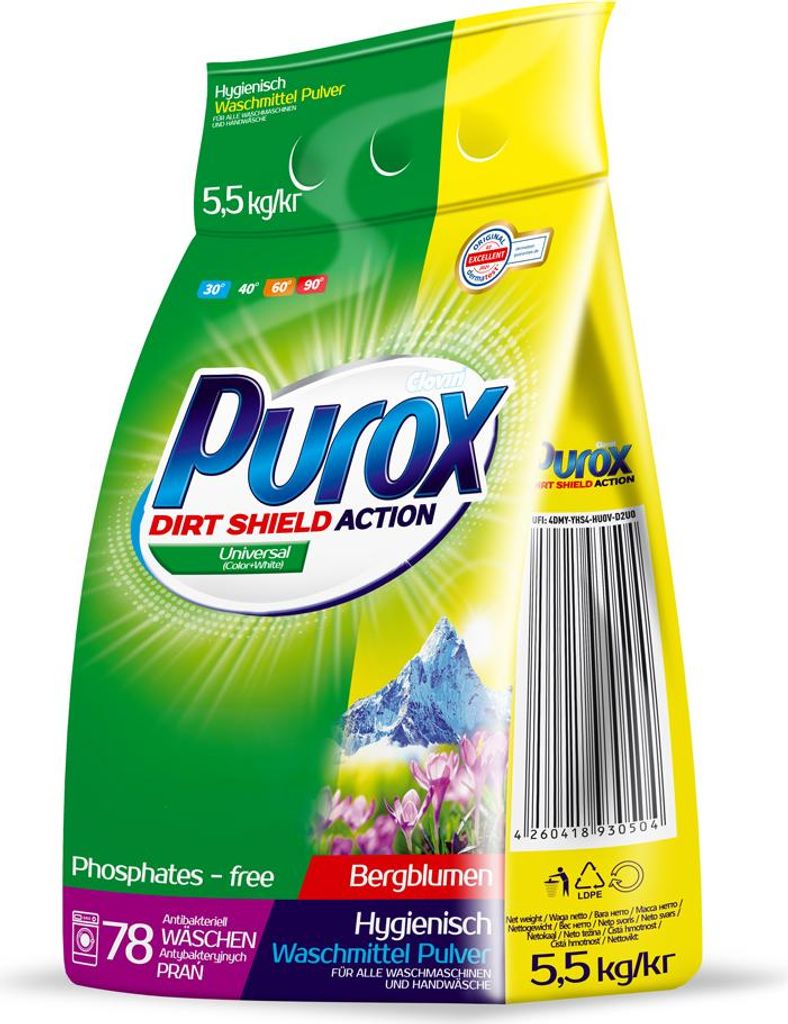 Purox Waschpulver 5,5kg Universalfolie Produktbild 