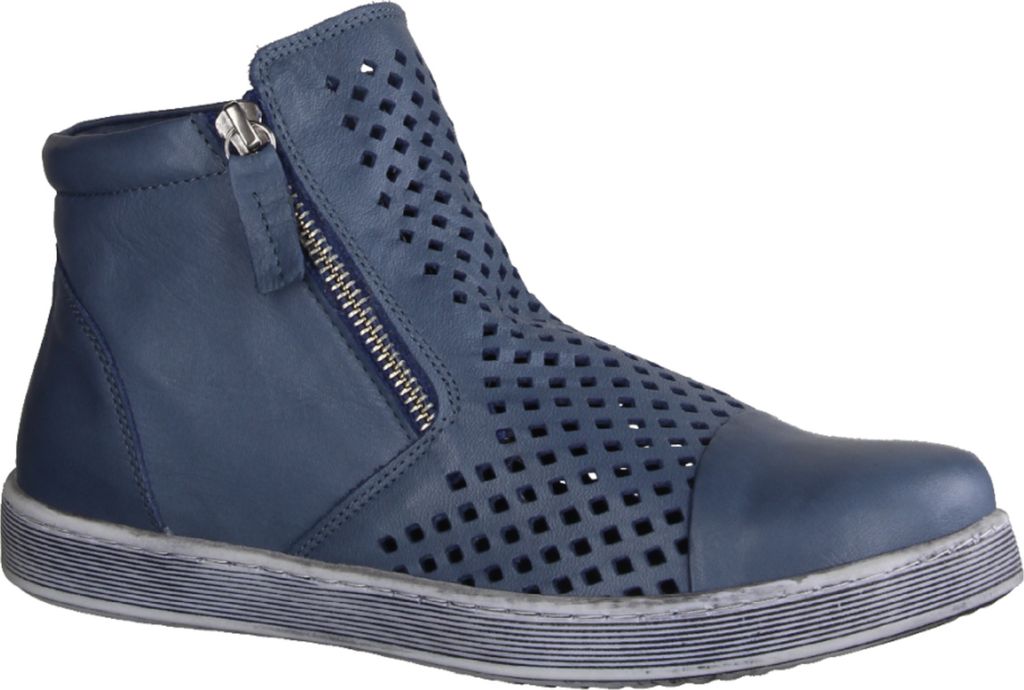 andrea conti  Damenschuhe Stiefeletten Reißverschluss Blau Produktbild 